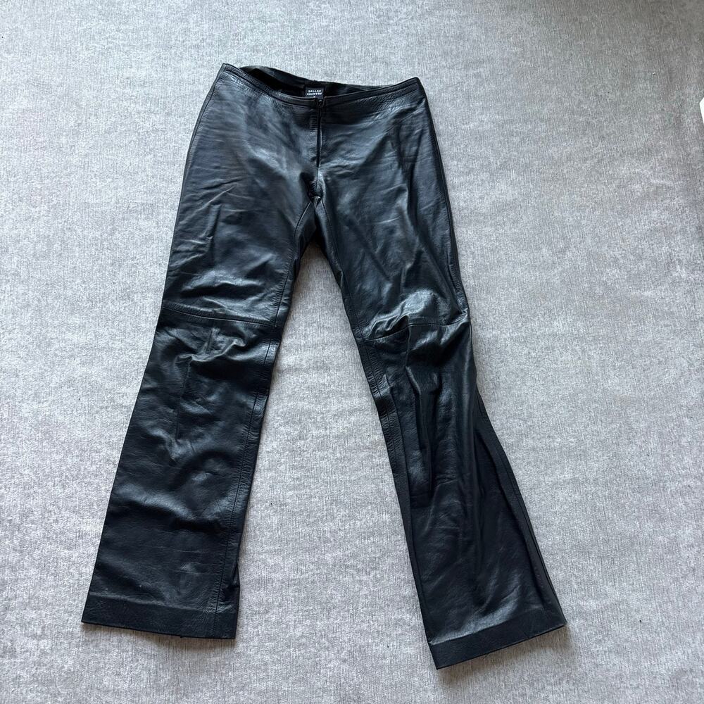 Genuine Black Leather Pants - Picture 1 of 6